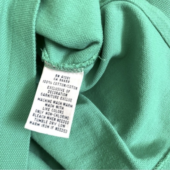 Polo by Ralph Lauren Green Polo Shirt with Traditional Collar - Picture 10 of 12